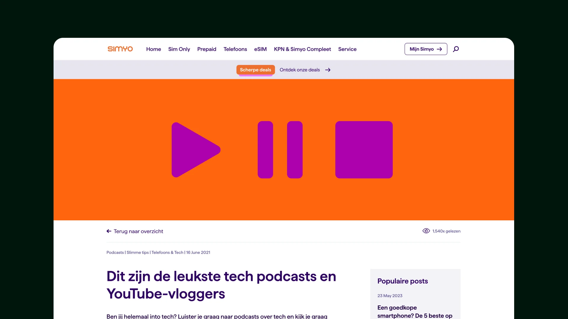 Simyo social template